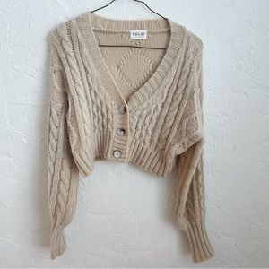 SOLAÍ Cropped Cardigan Sweater